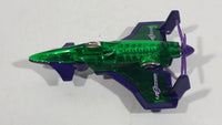 2007 Hot Wheels DC Comics Superman Lexcorp Jet Takeoff Poison Arrow Purple Green Air Plane Die Cast Toy Aircraft Aviation Vehicle - Treasure Valley Antiques & Collectibles