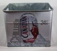 Molson Canadian Beer 24 Can White Metal Chiller Bin Promotional Advertising Collectible - Treasure Valley Antiques & Collectibles