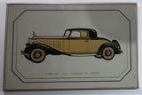 Vintage Yellow Cadillac 1931 (LaSalle V8 Coupe) Etched 12" x 18" Antique Car Glass Mirror Man Cave Garage Collectible - Treasure Valley Antiques & Collectibles