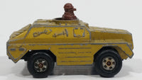 1973 Lesney Products Matchbox Rolamatics Stoat Yellow Brown Gold No. 28 Toy Car Army Military Scout Lookout Vehicle - Treasure Valley Antiques & Collectibles