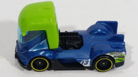 2017 Hot Wheels Legends of Speed Rig Heat Blue Lime Green Racing Truck Die Cast Toy Car Vehicle - Treasure Valley Antiques & Collectibles