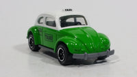 2003 Matchbox Hero City Airport Volkswagen Beetle Taxi Green & White Die Cast Toy Car Vehicle - Treasure Valley Antiques & Collectibles