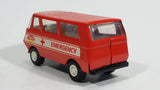 Vintage Tonka Emergency Ambulance Van Orange Red Pressed Steel Toy Car Paramedics Medic Rescue Vehicle - Treasure Valley Antiques & Collectibles