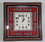 Vintage Enjoy Coca-Cola Coke Soda Pop Wooden Framed Glass Front Hannover Quartz Clock - Battery Operated - Treasure Valley Antiques & Collectibles