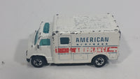 1989 Hot Wheels Workhorses American Ambulance White Die Cast Toy Car Emergency Paramedics Rescue Vehicle - Opening Rear Doors - Treasure Valley Antiques & Collectibles