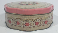 Vintage 1981 Avon Valentine's Day Pink Floral Flower Decor Sweets Chocolates Metal Tin Container