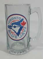 Toronto Blue Jays MLB Baseball Team Large Schooner Size 7" Clear Glass Mug Sports Collectible - Treasure Valley Antiques & Collectibles