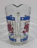 Pepsi-Cola Soda Pop Drink Blue and Red Stained Glass Clear Pitcher Beverage Collectible - Treasure Valley Antiques & Collectibles