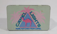 1992 Camel Lights Cigarettes Smokes Match Packs Hinged Tin Metal Container Tobacco Collectible - Empty