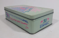 1992 Camel Lights Cigarettes Smokes Match Packs Hinged Tin Metal Container Tobacco Collectible - Empty