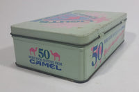 1992 Camel Lights Cigarettes Smokes Match Packs Hinged Tin Metal Container Tobacco Collectible - Empty