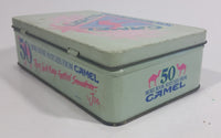 1992 Camel Lights Cigarettes Smokes Match Packs Hinged Tin Metal Container Tobacco Collectible - Empty