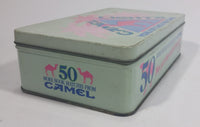 1992 Camel Lights Cigarettes Smokes Match Packs Hinged Tin Metal Container Tobacco Collectible - Empty