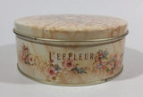 L'effleur Bath and Shower Gel Baby Angels and Floral Decorative Round Metal Tin Container - Treasure Valley Antiques & Collectibles