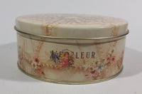 L'effleur Bath and Shower Gel Baby Angels and Floral Decorative Round Metal Tin Container - Treasure Valley Antiques & Collectibles