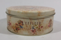 L'effleur Bath and Shower Gel Baby Angels and Floral Decorative Round Metal Tin Container - Treasure Valley Antiques & Collectibles