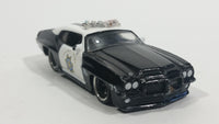 Jada Big Time Muscle 1971 Pontiac GTO Police Highway Patrol 71 "The Judge" Black and White Die Cast Toy Cop Vehicle - Treasure Valley Antiques & Collectibles