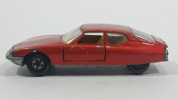 Vintage 1971 Lesney Products Matchbox Superfast Citroen S.M. No. 51 Amber Orange Red Die Cast Toy Car Vehicle with Opening Doors - Treasure Valley Antiques & Collectibles