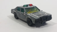1987 Matchbox Ford LTD Police White Black Die Cast Toy Cop Car Vehicle - Heavy paint wear