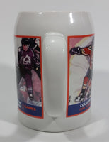Rare 1996 NHL Ice Hockey Stanley Cup Championship Colorado Avalanche White Ceramic Beer Stein Mug Sports Collectible