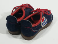 Very Rare Vintage 1970s Zero Gravity Pepsi Cola Soda Pop Toddler Baby Kid's Dark Blue Suede Shoes Collectible
