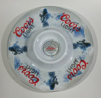 Coors Light Beer The Silver Bullet Football and Mountain Themed Plastic Nacho Food Serving Tray Platter - Treasure Valley Antiques & Collectibles