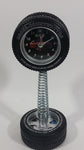 Tik Tock Cross Country Tire Sports Desk Clock Battery Operated Race Car Automotive Collectible - Treasure Valley Antiques & Collectibles