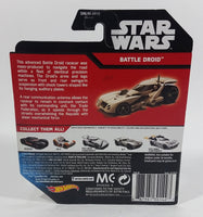 2014 Hot Wheels Disney Star Wars Battle Droid 27 Sand Brown Die Cast Toy Car Vehicle New in Package