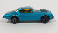 Vintage 1975 Lesney Products Matchbox Superfast Pontiac Firebird No. 4 Teal Blue Aqua Die Cast Toy Car Vehicle - Treasure Valley Antiques & Collectibles