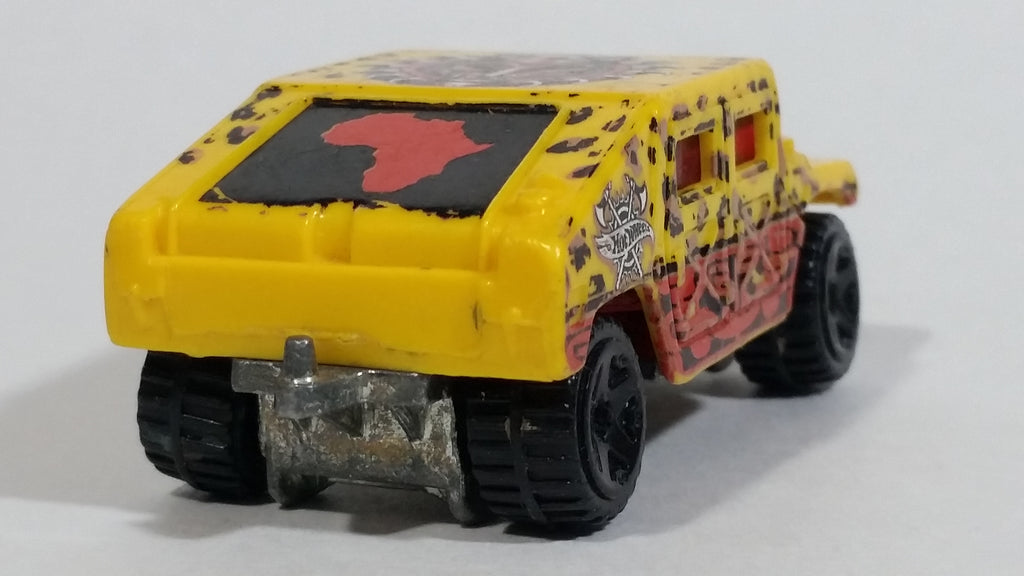 2004 Hot Wheels Scrapheads Humvee General Corp Yellow Die Cast Toy Car 