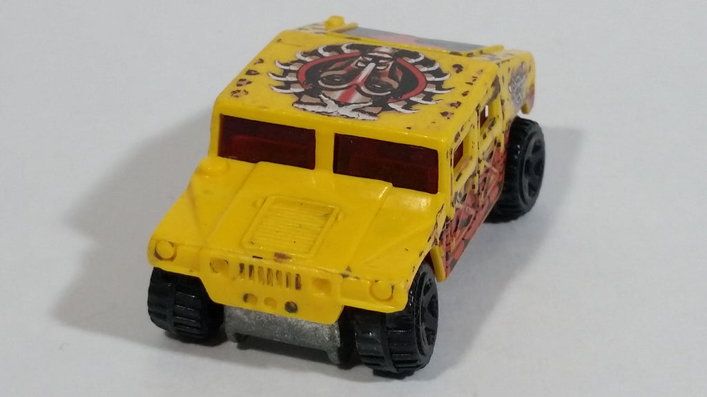 2004 Hot Wheels Scrapheads Humvee General Corp Yellow Die Cast Toy Car ...