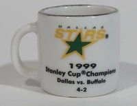 NHL Stanley Cup Crazy Mini Mug Dallas Stars 1999 Champs W/ Opponent & Score - Treasure Valley Antiques & Collectibles