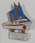 Beautiful Vintage Malcolm Island Lions Club Ship Pin