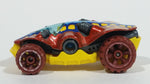 2013 Hot Wheels Imagination Dino Riders Swamp Buggy Burnt Orange with Blue Die Cast Toy Car Vehicle