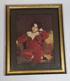 Vintage 1969 Framed Print of Red Boy (Master Lambton Lawrence, Thomas British 1769-1830) Crinoline Period