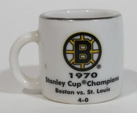 NHL Stanley Cup Crazy Mini Mug Boston Bruins 1970 Champs W/ Opponent & Score - Treasure Valley Antiques & Collectibles