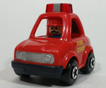 Rare Hard to Find 1991 Tomy Red Fire Chief Pull Back Friction Motorized Plastic Toy Car Vehicle with Moving Head - Treasure Valley Antiques & Collectibles