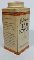 Vintage Johnson's Baby Powder Active Ingredient Talc 9 Ozs. Tin Container Johnson & Johnson Empty