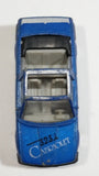 Vintage Unknown Brand BMW 323L Cabriolet Blue Die Cast Toy Car Vehicle Made in Hong Kong