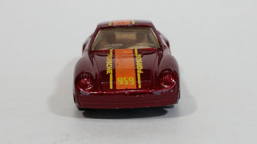 1988 Hot Wheels Porsche 959 Dark Red Die Cast Toy Race Car Vehicle ...