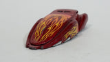 2004 Hot Wheels Crooze Ooz Coupe Red with Flames Die Cast Toy Car Vehicle - Treasure Valley Antiques & Collectibles