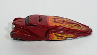 2004 Hot Wheels Crooze Ooz Coupe Red with Flames Die Cast Toy Car Vehicle