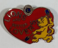 Vintage Lions Are Better Lovers Heart Shaped Lions Club Pin