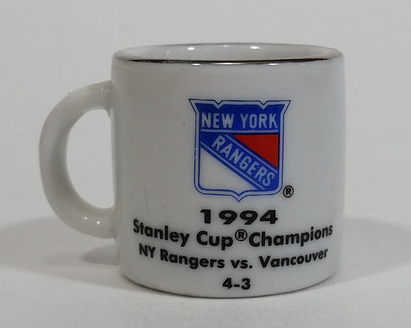 NHL Stanley Cup Crazy Mini Mug New York Rangers 1994 Champs W/ Opponent & Score - Treasure Valley Antiques & Collectibles
