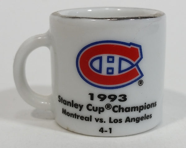NHL Stanley Cup Crazy Mini Mug Montreal Canadiens 1993 Champs W/ Opponent & Score - Treasure Valley Antiques & Collectibles