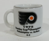 NHL Stanley Cup Crazy Mini Mug Philadelphia Flyers 1975 Champs W/ Opponent & Score - Treasure Valley Antiques & Collectibles