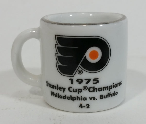 NHL Stanley Cup Crazy Mini Mug Philadelphia Flyers 1975 Champs W/ Opponent & Score - Treasure Valley Antiques & Collectibles