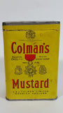 Vintage Colman's Mustard Bull's Head Yellow Tin Spice Container 8 oz Colman Foods of Norwich England