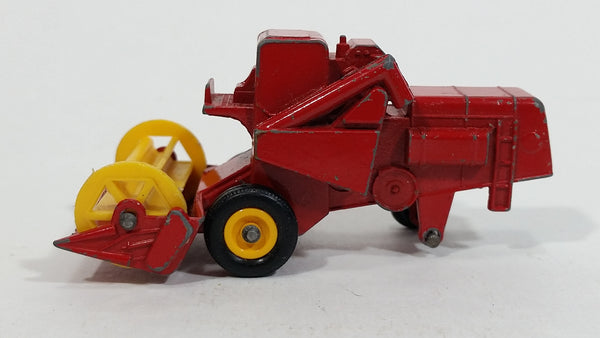 Vintage Lesney Products Matchbox Series Claas Combine Harvester Red No. 65 Die Cast Toy Farming Machinery Equipment Vehicle