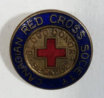 Antique Canadian Red Cross Society Service Enamel Metal Sterling Silver Lapel Pin C. Lamond Fils